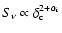 $S_{\nu}\propto \delta_{\rm c}^{2+\alpha_{\rm r}}$