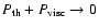 $P_{\rm {th}} + P_{\rm {visc}} \rightarrow 0$