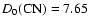 $D_0({\rm
CN}) = 7.65$