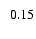$\;\;0.15^{\rule{0pt}{8pt}}$