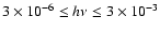 $3\times 10^{-6}\le
h\nu\le 3\times 10^{-3}$