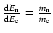 $\frac{{\rm d}E_{\rm
n}}{{\rm d}E_{\rm e}}=\frac{m_{\rm n}}{m_{\rm e}}$