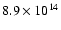 $8.9\times 10^{14}$