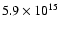 $5.9\times 10^{15}$