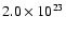 $2.0\times 10^{23}$
