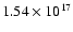 $1.54\times 10^{17}$