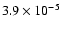 $3.9\times10^{-5}$