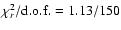 $\chi^2_r/\rm d.o.f.=1.13/150$