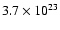 $3.7\times 10^{23}$