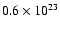 $0.6\times 10^{23}$
