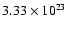 $3.33\times 10^{23}$