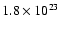 $1.8\times10^{23}$