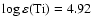 ${\rm\log\varepsilon(Ti)=4.92}$