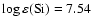 ${\rm\log\varepsilon(Si)=7.54}$