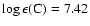 $\log\epsilon({\rm C})=7.42$