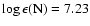 $\log\epsilon({\rm N})=7.23$