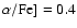 $\alpha{\rm /Fe]} = 0.4$