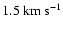 $1.5~{\rm km~s}^{-1}$