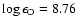 $\log\epsilon_{\rm O} =8.76$