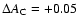 $\Delta A_{\rm C} = +0.05$