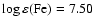${\rm\log\varepsilon(Fe)=7.50}$