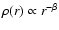 $\rho(r)\propto r^{-\beta}$