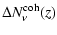 $\displaystyle \Delta N^{\rm coh}_{\nu}(z)$