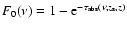 $F_0(\nu )=1-{\rm e}^{-\tau _{\rm abs}(\nu , z_{\rm s}, z)}$