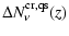 $\displaystyle \Delta N^{\rm cr, qs}_{\nu}(z)$