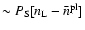 $\sim P_{\rm S}[n_{\rm L}-\bar{n}^{\rm pl}]$