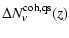 $\displaystyle \Delta N^{\rm coh, qs}_{\nu}(z)$