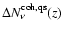 $\Delta N^{\rm coh, qs}_{\nu}(z)$