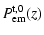 $\displaystyle P^{\rm t, 0}_{\rm em}(z)$