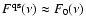 $F^{\rm qs}(\nu)\approx F_{0}(\nu)$