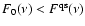 $F_{0}(\nu)<F^{\rm qs}(\nu)$