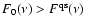 $F_{0}(\nu)>F^{\rm qs}(\nu)$