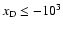 ${{x_{\rm D}}}\leq -10^3$