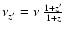 $\nu_{z'}=\nu~\frac{1+z'}{1+z}$