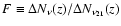 $F\equiv \Delta N_\nu (z)/\Delta N_{\nu _{21}}(z)$