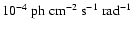 $10^{-4}~{\rm ph~cm^{-2}~s^{-1}~rad^{-1}}$