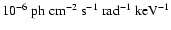$10^{-6}~{\rm ph~cm^{-2}~s^{-1}~rad^{-1}~keV^{-1}}$
