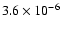 $3.6\times 10^{-6}$