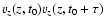 $v_z(z,t_0) v_z(z,t_0+\tau)$
