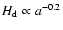 $H_{\rm d} \propto a^{-0.2}$