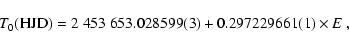 \begin{displaymath}
T_0({\rm HJD}) = 2~453~653.028599(3) + 0.297229661(1) \times E~,
\end{displaymath}