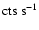 ${\rm cts~s^{-1}}$