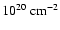 $10^{20}~{\rm cm}^{-2}$