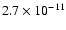 $2.7\times10^{-11}$