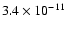 $3.4\times10^{-11}$