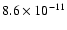 $8.6\times10^{-11}$